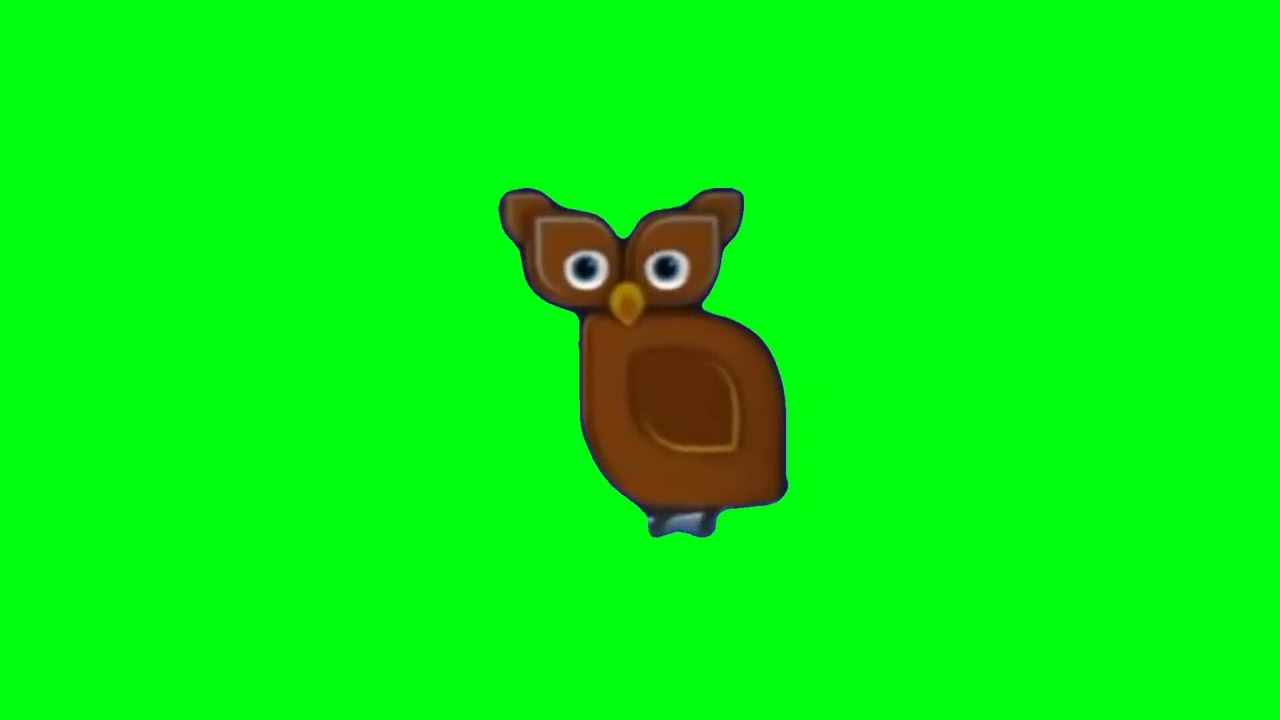 Baraem Owl Brown Yellow Green Screen