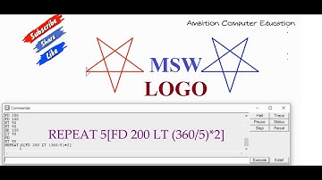 MSW LOGO Tutorial in Hindi : Part 4 | STAR using Repeat Command