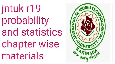 jntuk r19 probability and statistics