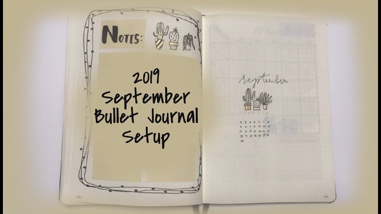 Bullet Journal September Setup 2019