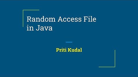 39 Random Access File in Java