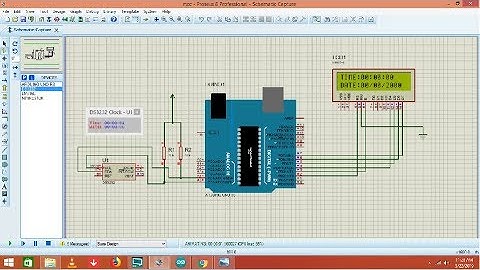 Interface of RTC(Real Time Clock)DS3232/3231 with arduino in proteus