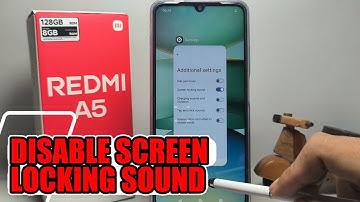 How To Disable Screen Locking Sound On Redmi A5