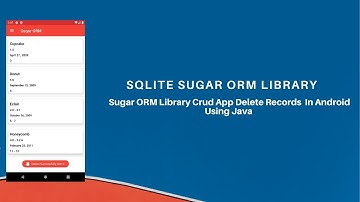 Sqlite Library Sugar ORM Crud App Part 5 Delete Records