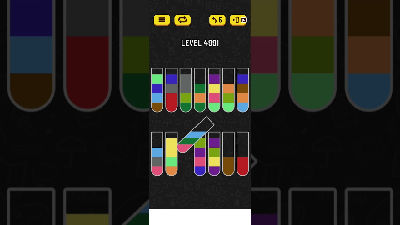 water sort puzzle level 4991