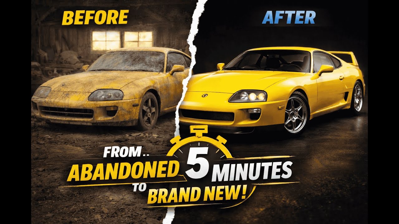 Abandoned Toyota Supra MK4 1994 Full Restoration in 5 Minutes | Satisfying ASMR Timelapse.