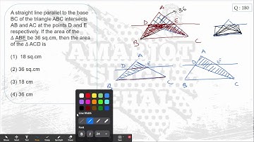 A straight line parallel to the base BC of the triangle ABC intersects AB and AC at the points D an