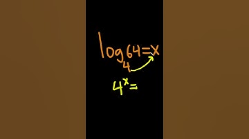 Solve the Logarithmic Equation log_4(64) = x #shorts