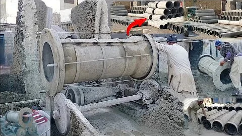 Cement pipe making | Cement PipesManufacturing Process | Concrete PipeManufacturing