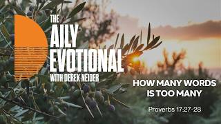 How Many Words Is Too Many | Proverbs 17:27-28
