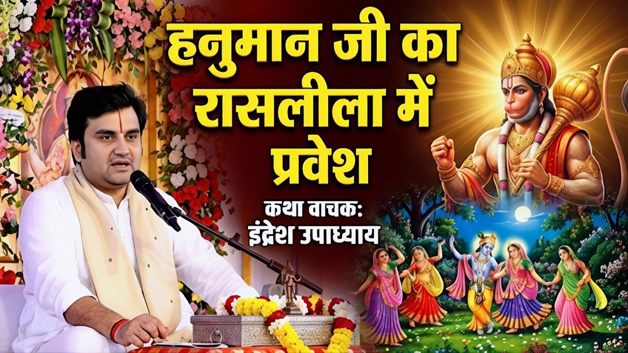 हनुमान जी का रासलीला में प्रवेश❤️ ||indreshjee @BhaktiPath