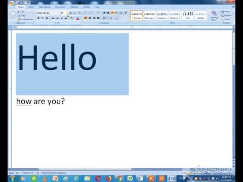 How to change fonts and font size in Microsoft word 2007 max 11