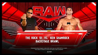 WWE 2K24: Ken Shamrock vs The Rock - BACKSTAGE BRAWL