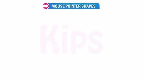 Mouse pointer shapes in windows
