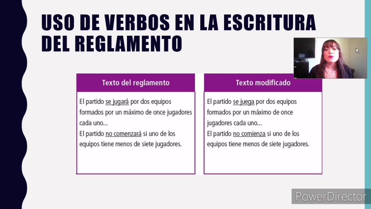 Reglamento escolar y formas verbales - YouTube