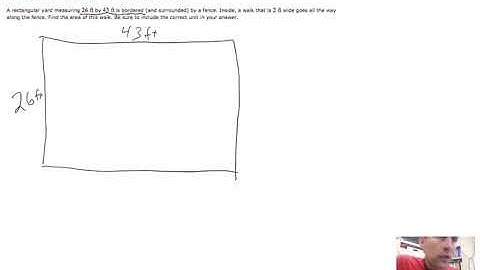 Word problem involving the area between two rectangles