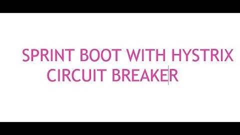 how to integrate spring boot with hystrix circuit breaker