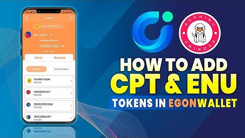 HOW TO ADD CPT & ENU TOKENS IN EGONWALLET | EgonCoin Blockchain