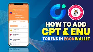 HOW TO ADD CPT & ENU TOKENS IN EGONWALLET | EgonCoin Blockchain screenshot 1