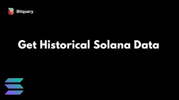 Getting Historical Solana Data using Bitquery API