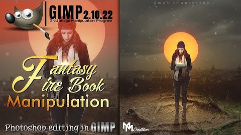 Fantasy Fire Book Manipulation Effects GIMP Tutorial | Photoshop editing in gimp | Codingcreator