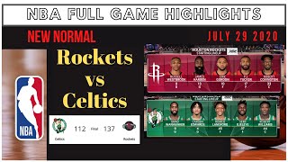 NBA Full Game Highlights Houston Rockets vs Boston Celtics |  July 29 2020