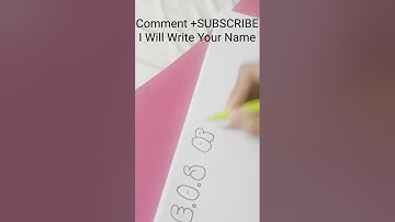 How To Write Bubble Letters | Subscriber Name Request #shorts