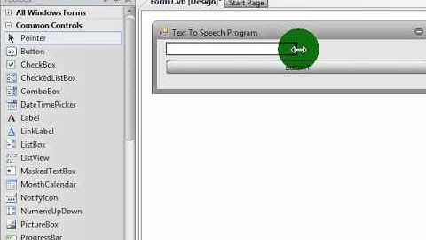 Visual Basic 2008 Tutorial - Text To Speech Program