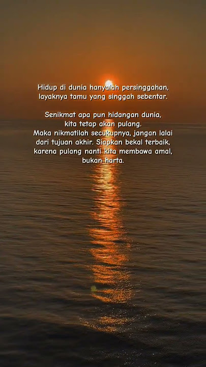 Dunia Hanya Persinggahan