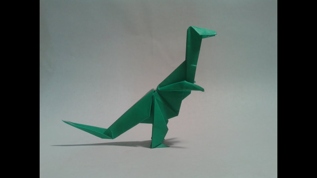 Origami How to make an origami dinosaur (TREX) YouTube