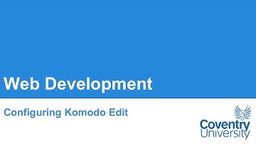 Configuring Komodo Edit