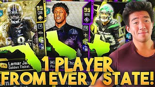 ONE PLAYER FROM EVERY STATE LINEUP! Lamar Jackson, Saquon & More! Madden 20 Ultimate Team