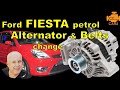 Ford Fiesta MK6 Alternator Change | Fiesta serpentine belt Replacement
