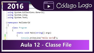C# Aula 12 - Classe File para manipulação de arquivos de Texto