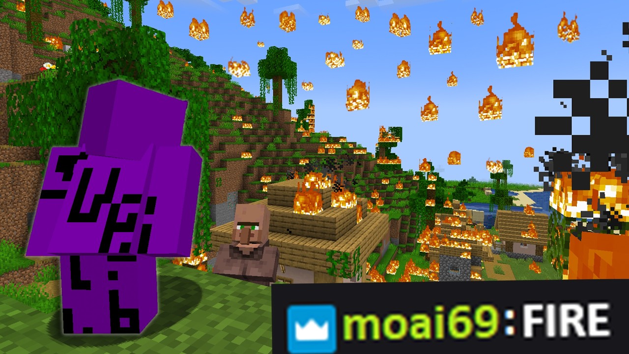 Minecraft, but if chat spells a block it FALLS from the sky...