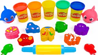 Satisfying Video | DIY How to make Rainbow Animals Playdoh with Kinetic Sand Cutting ASMR
