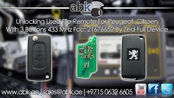 Peugeot - Citroen Used Remote Key Unlocking 21676652 By Zed Full Key Programmer & PCF79XX Adapter