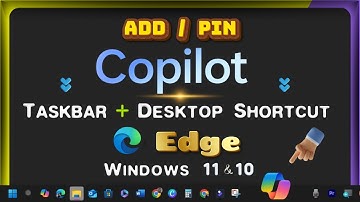 How to Add/Pin Microsoft Copilot Link/Icon to Desktop & Taskbar Toolbar with Microsoft Edge