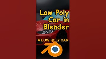 How To Create A Low Poly Car In Blender #blender #3dmodeling #carmodeling #howto #tutorial #lowpoly