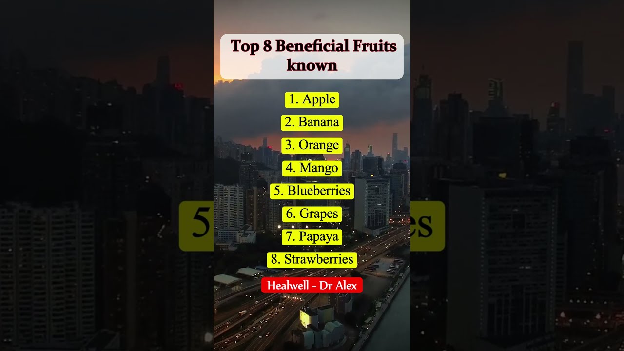 Top 8 Beneficial Fruits Fruit Health Food Ytshorts Yt Youtube