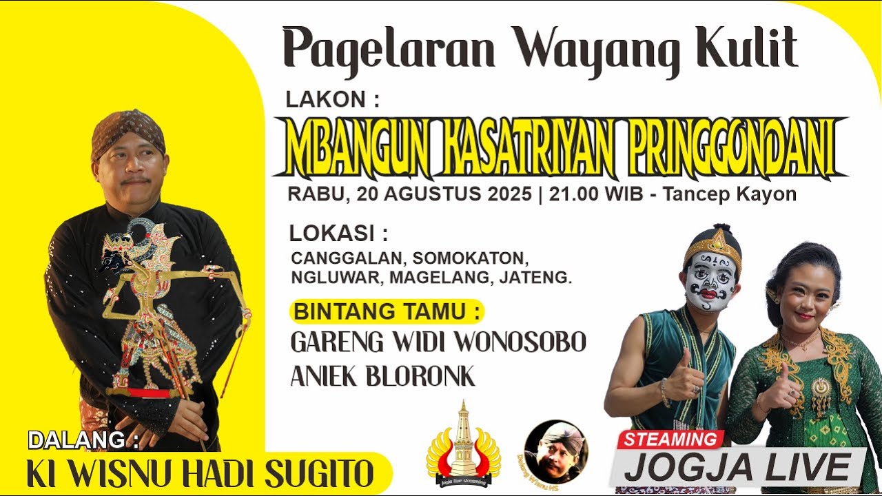 🔴[LIVE] Gatotkaca Mbangun Kasatriyan, Pringgondani ~ Ki Wisnu Hadi Sugito