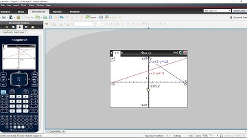 TI-nspire solve systems of equations graphically with POINT ON