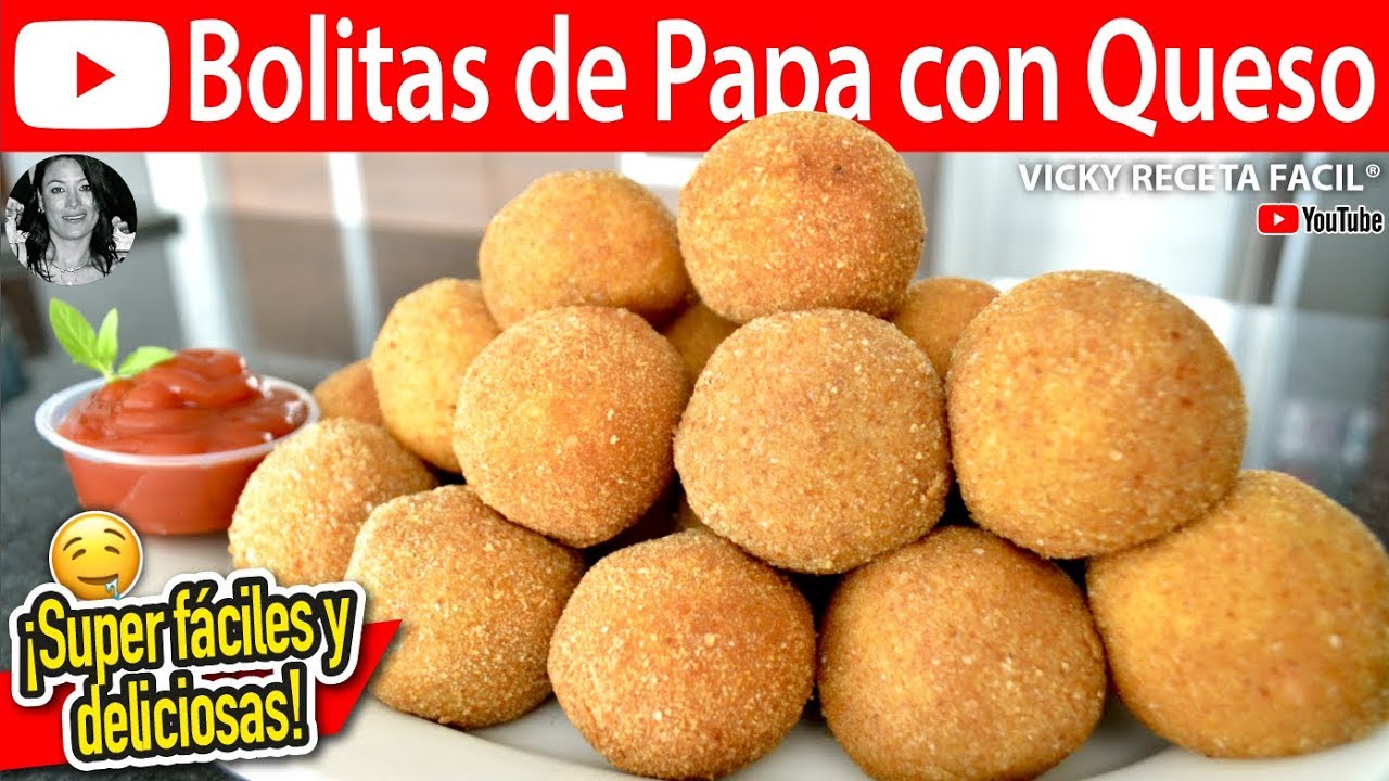 BOLITAS DE PAPA CON QUESO | #VickyRecetaFacil | VICKY RECETA FACIL