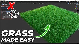 Create realistic grass in Blender 2024 ( No Particle System)