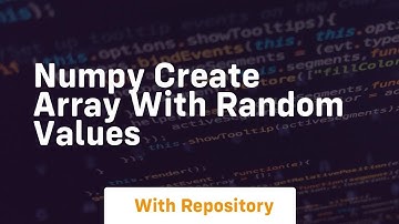 numpy create array with random values
