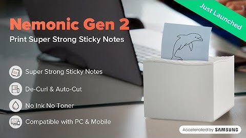 Now on Kickstarter: Nemonic Gen 2: Print Ultra Sticky Notes Without Wires Or Ink