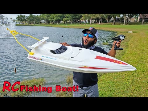 rc fishing boat with reel