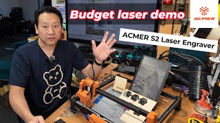 Affordable Laser Engraving! ACMER S2 with easy to follow Slate, Plywood \& aluminium Cards projects