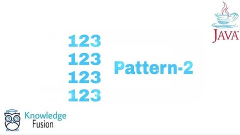 Pattern-2 using JAVA Programming | ICSE