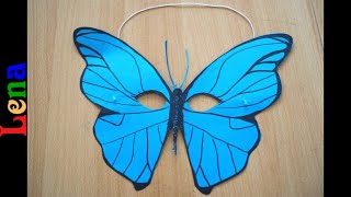 Schmetterling Maske basteln  How to make a butterfly mask ✂ как сделать маску бабочки